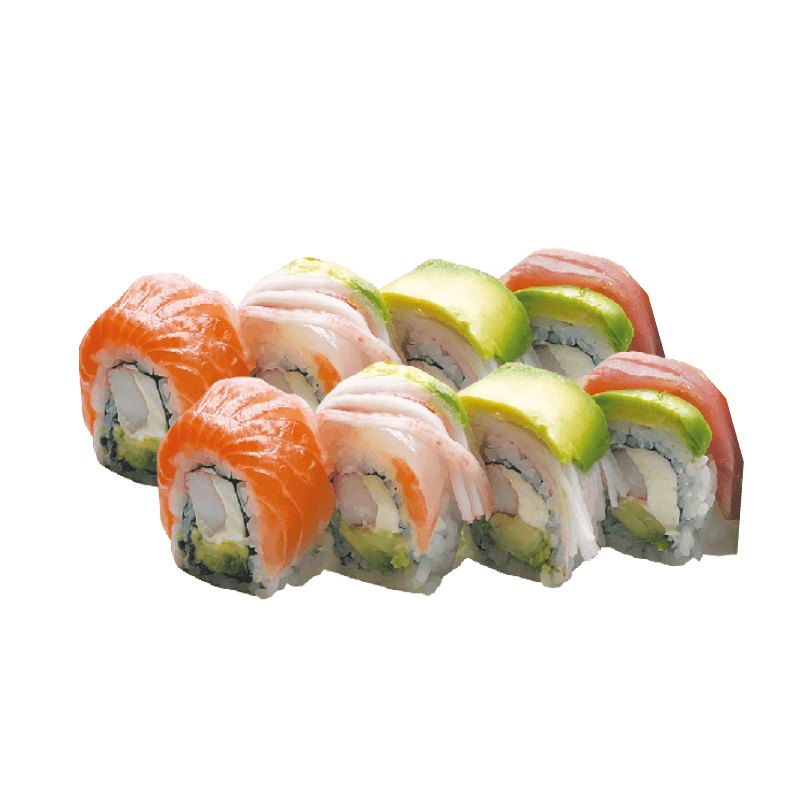 121. RAINBOW ROLL ( 8 st. )